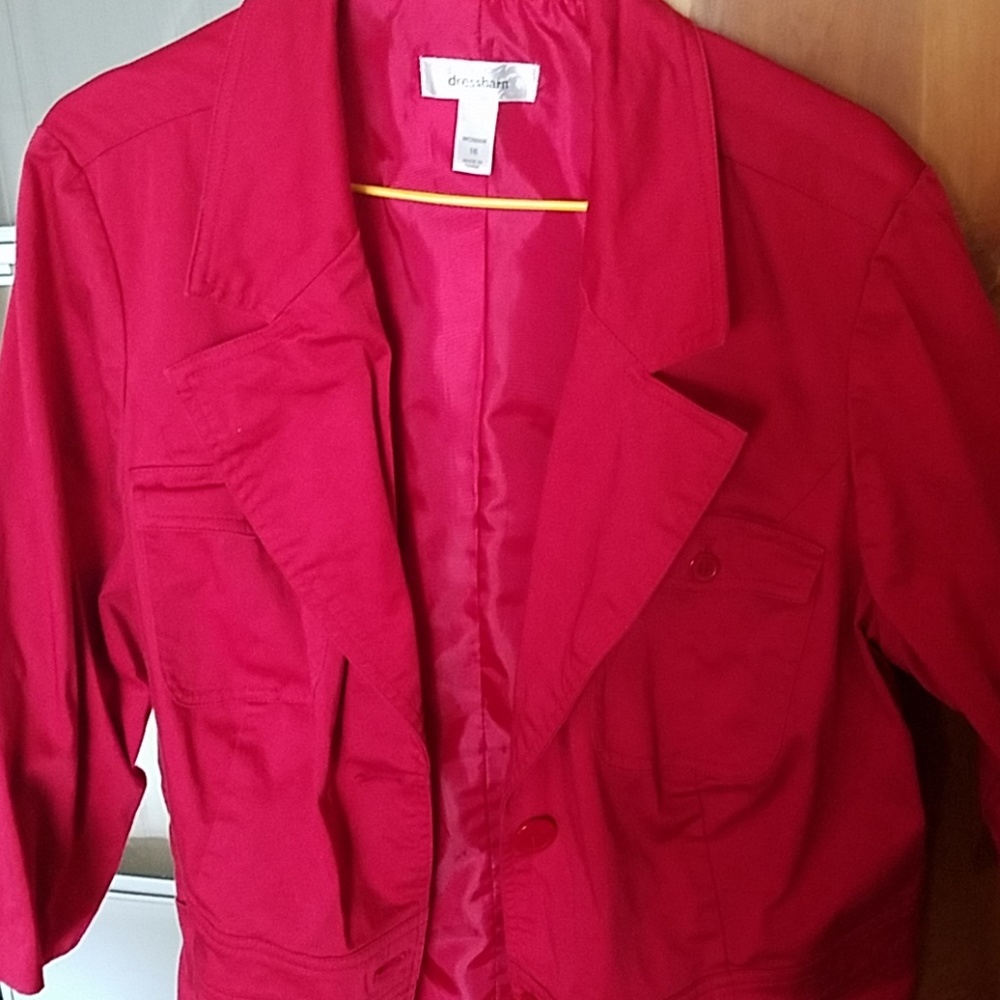Dressbarn size 16 red jacket